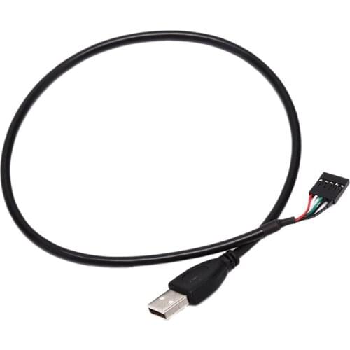 50cm USB 2.0 Type A Male to 5 Pin Female Header Motherboard Adapter Cable