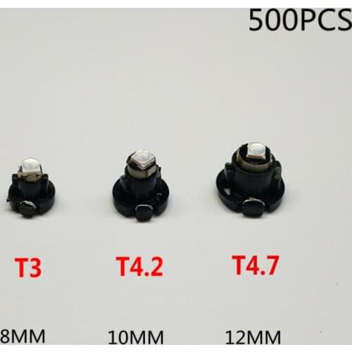 500pcs T3 T4.2 T4.7 Super Bright High Quality LED Car Board Instrument Panel Lamp Auto Dashboard Warming Indicator Wedge Light