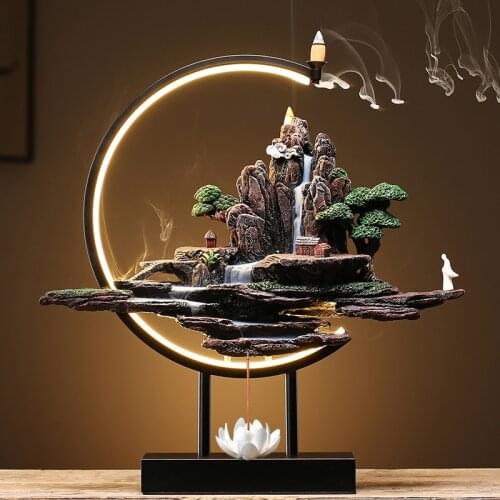 Decoration Big Incense Burner Holder Ceramic Vintage Backflow Incense Burner Room Fragrance Incensario Home Decor BH50XXL