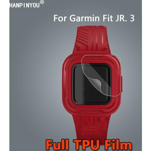 For Garmin Fit GarminFit JR. 3 Child Kid Watch Clear Full Cover Soft TPU Hydrogel Film Screen Protector -Not Tempered Glass