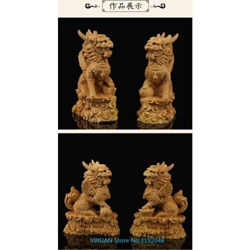 Caja de hojas pequeñas, tallado en madera de tres santos, estudio doméstico, decoración de oficina, artesanías