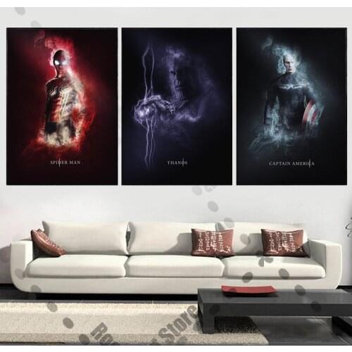 Marvel Superhero Character Spiderman Canvas Painting Avengers Movie Poster And Print Thor Hulk Wall Art Living Room Home Decor
