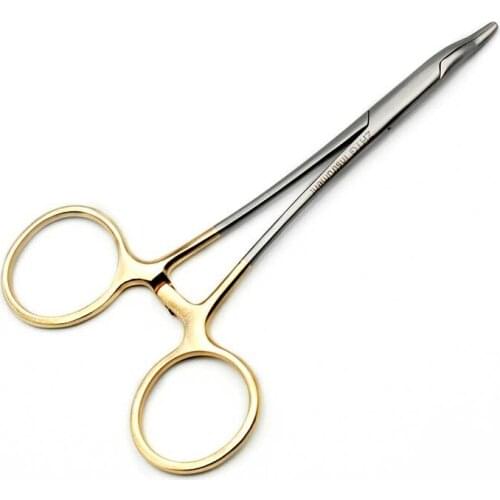 Cosmetic plastic nose plastic equipment 12.5cm gold handle elbow needle needle nose prosthesis pin clamp
