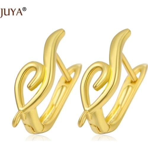JUYA One Pairs Creative DIY Earrings Findings Leverback Hooks Fittings Components For Women Handmade Earrings