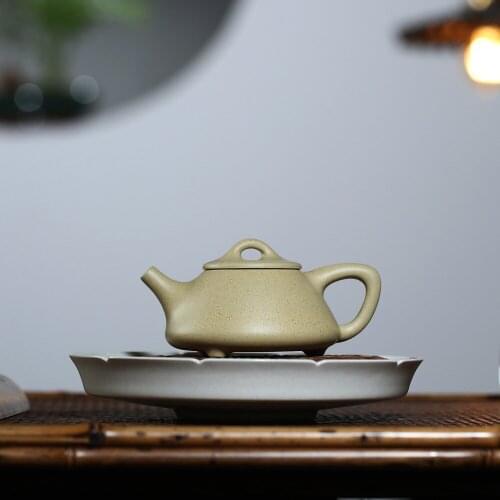 120cc Small Yixing Zisha Teapot Handmade Green Clay Benshan LvNi Ziye Shipiao Teapot by Huang Dongling