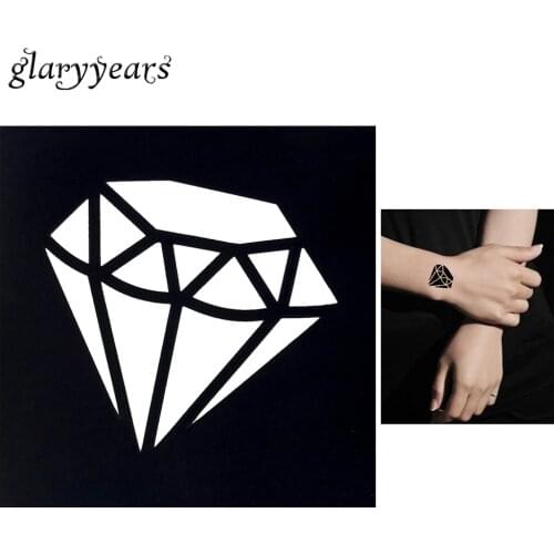 1pc Small Henna Indian Tattoo Stencil Rhombus Diamond Design Women Body Art Paint Waterproof Tattoo Sticker Stencil G10 Hot Sale
