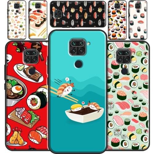 Kawaii Sushi Pattern For Redmi Note 9 Pro Note 7 8 Pro 8T 9S Note 10 Pro Phone Case For Redmi 9T 9C 9 9A 8A 7A