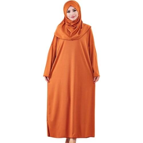 Muslim Women Hijab Dress Prayer Garment Jilbab Abaya Long Khimar Ramadan Dress Abayas Islamic Veil Clothes