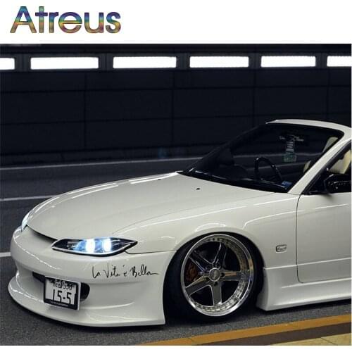 Atreus 1pcs Life is Beautiful Car styling Sticker For Honda Civic Accord CRV Fit Alfa Romeo 159 giulia 147 156 Jetta Accessories