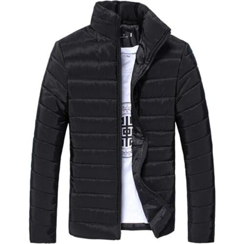 2020 New Winter Jacket Men Thick Jackets Parkas Slim Fit Long Sleeve Outerwear Clothing Warm Coats