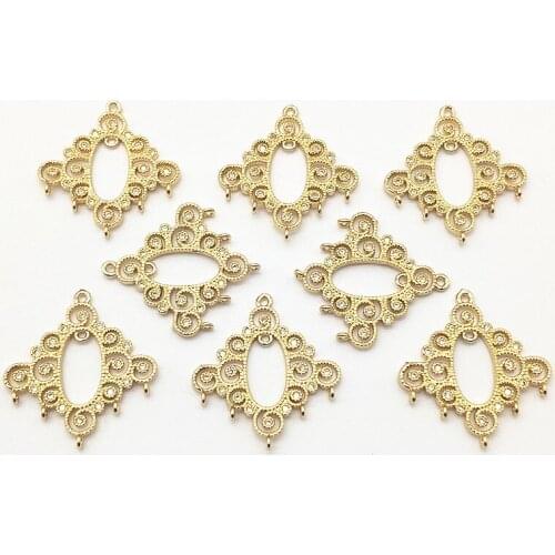 New Arrival! 29x26mm 50pcs Cubic Zirconia Oval Connectors For Handmade Necklace Earring Parts DIY Accessories,Jewelry Findings