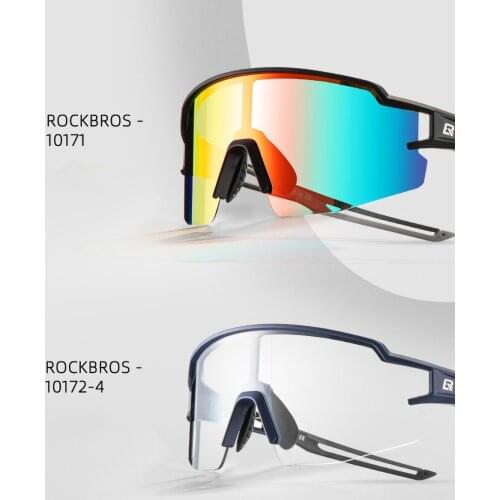 ROCKBROS Color-Changing Cycling Glasses Polarized Myopia Men and Women Running Outdoor Sports Sand-Proof Bicycle Accessories