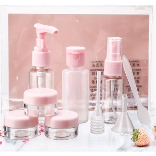 11 Pcs/set Portable Travel Cosmetics Empty Bottles Sample Bottles Travel Sub-bottle Spray Bottles