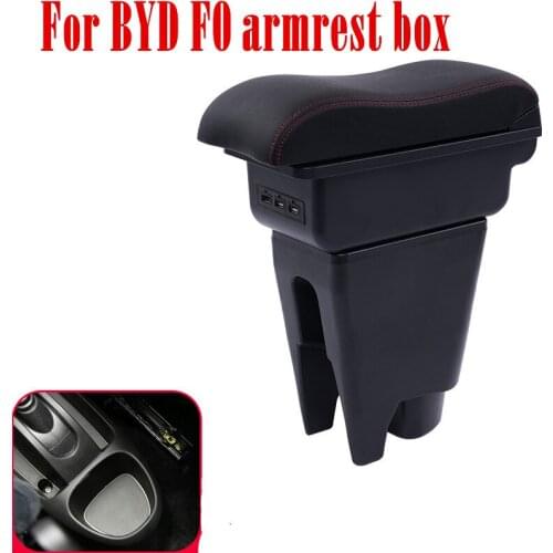 For BYD F0 armrest box USB Charging heighten Double layer central Store content cup holder ashtray accessories 2008-2016