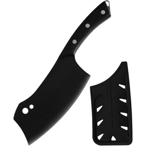 Butcher Chef Knife Camping Outdoor 7cr17 Stainless Steel Knife Full Tang Gift Knife Cover Case Sheath Parcel Survive Knife Tool