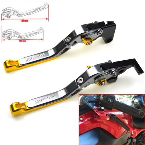 Motorcycle CNC Adjustable Foldable brake Clutch Levers for Yamaha YZF R6 2005 2006 2007-2015 2016 with Logo(YZF R6)