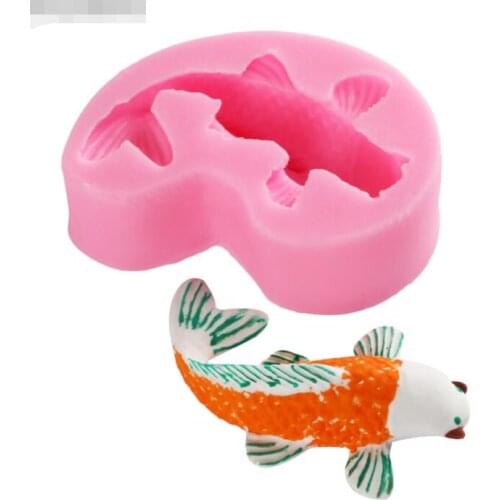 Silicone koi fish mold Cake Decorating Tool Baking Tool Silicone Mold 3D Koi Fish Carp Mold DIY Chocolate Confectionery Pudding