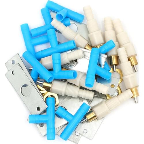 100 Pcs Rabbit Nipple Drinker Copper Materials Animal Cage Drinking Equipment poultry feeder nipple Extended Style