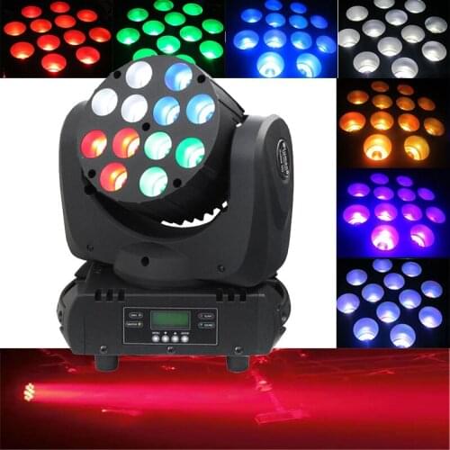 12x12W RGBW LED Moving Head Beam Light LED Lamp Moving Head Stage Light DMX512 DJ Equipments for Disco Concert Party Event Show