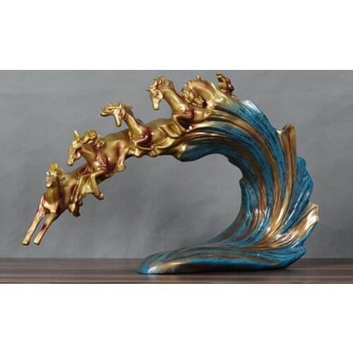 Horse Successful Decoration Home Soft Decoration, Business Relocation Gift, Nordic Wanma Pentium Resin Handicraft