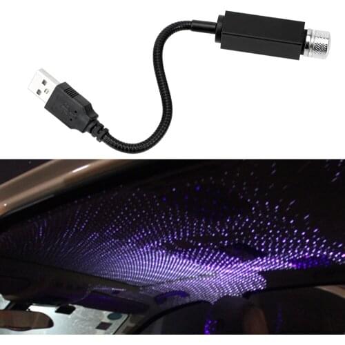 USB Decorative Lamp Adjustable Multiple Lighting Effects LED Car Roof Star Night Light Projector Atmosphere Galaxy Lamp