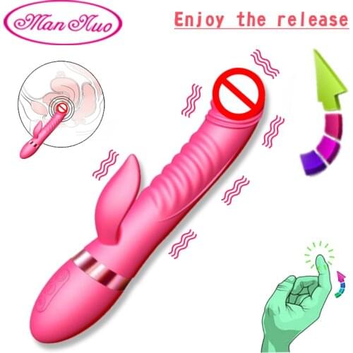 Man Nuo G Spot Rabbit Vibrator for Women Pulsating Thrusting Dildo Vibrators Female Vagina Clitoris Massager Sex Toys for Women