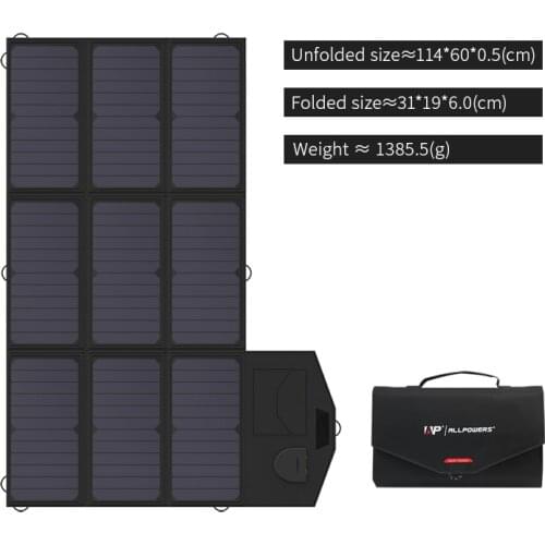 60w 18v waterproof foldable pv solar panel module charger power generator outdoor camping