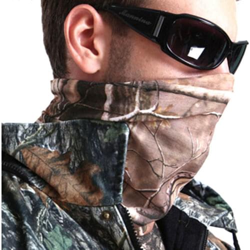 Army Military Hiking Scarves Polyester Windproof Neck Warmer Anti UV Tactical Camouflage Face Mask Bandana Hunting Hiking Gear