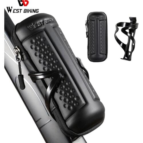 WEST BIKING Bike Repair Kit Tool Storage Bicycle Water Bottle Bag Holder Hard Shell Case Organizer Portable Cycling Equipment