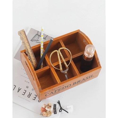 1PC Multi-function Portable Wooden Storage Box Potted Plants Jewelry Case Desktop Organizer Cosmetic Storage Case JL 234