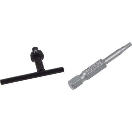 1 Pcs Drill Chuck 10Mm Pilot Size Key & 8 Pcs Magnetic Hexagon Screwdriver Bit Promotion