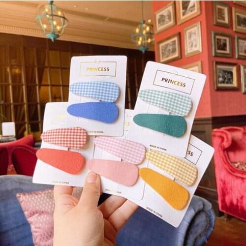 2pcs/lot New fashion girl color water drop clip hairpin childrens hair accessories headband hairpin fashion hair accessories