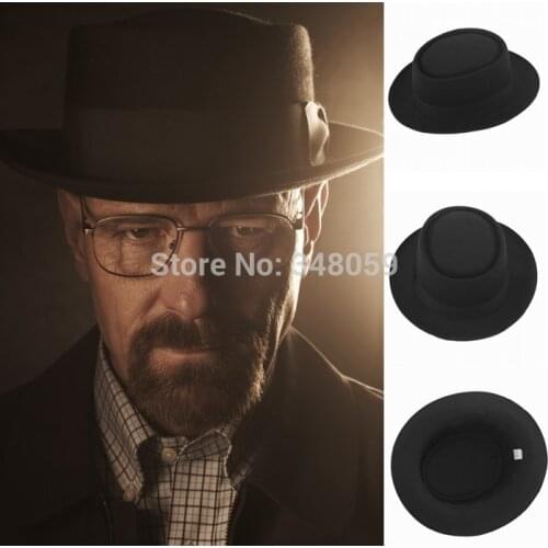 2015 Fashion Men Classic Felt Pork Pie Porkpie fedora Hat Chapea Cap Upturn Masculino Black Ribbon Band panama hats