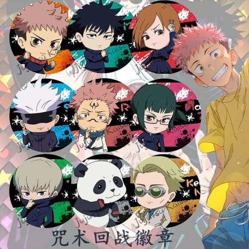 Anime Jujutsu Kaisen Gojo Satoru Cosplay Prop Accessories Itadori Yuji Ryomen Sukuna Pin Brooch