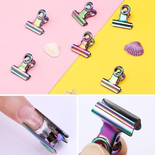 C Curve Nail Pinching Tool for Nails Tips Extended Stainless Steel Acrylic Nails Pinchers Nail Finger Clips Nail Art Tools