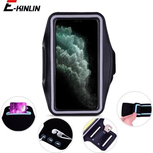 Sports Running Arm Band Case For iPhone 12 11 Pro Max mini Workout Gym Cover XS XR X 8 7 6 6S Plus SE 2020 5 5C 5S 4S Phone Bag