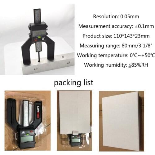 Digital Depth Gauge LCD Magnetic Self Standing Aperture 80mm Hand Routers for Woodworking Milling Cutter Table Saw Router