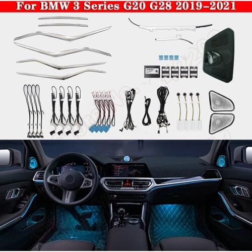 For BMW 3 Series G20 G28 2019-2021 Car Ambient Light Decorative Interior atmosphere light door lamp Luminous LED Strips