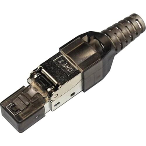 K92C Cat7 Gigabit 30u Shielded Contactor Gold-plated Crystal Head Rj45 Free Tool-free Household Network Plug