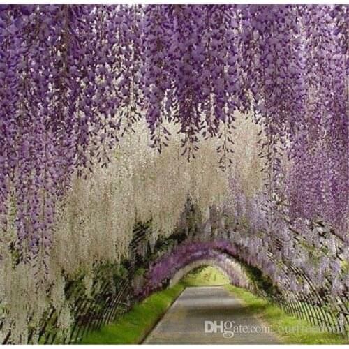 Elegant Artificial Silk Flower Wisteria Vine Rattan DIY Garland For Wedding Centerpieces Decorations Home Ornament 6 Colors