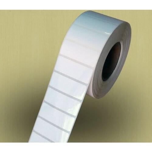 Glossy White PET Label Sticker 40*15mm 3000 Pieces Waterproof oilproof tearproof For Electronic Products Outdoor Use
