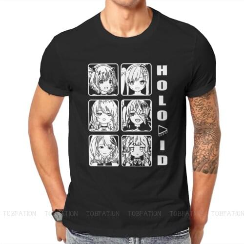 Indonesia Grayscale Hololive VTuber Tshirt Top Cotton Oversized Ofertas Mens Tops Harajuku Men T shirt