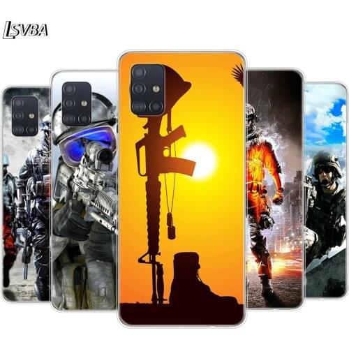 Camouflage Army Soldier For Samsung Galaxy A01 A11 A12 A22 A21S A31 A41 A42 A51 A71 A32 A52 A72 A02S Soft Phone Case