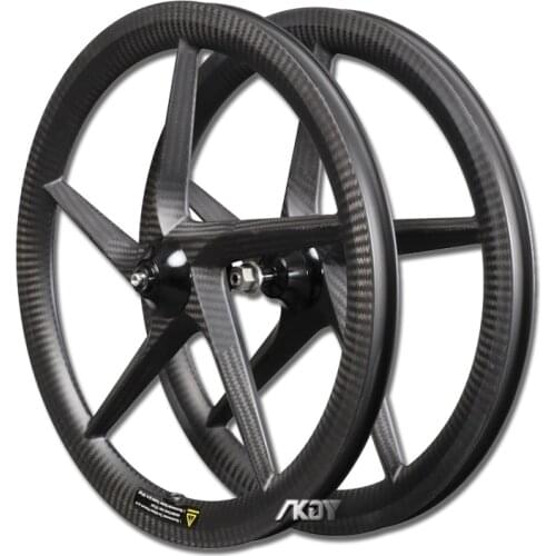 20inch 451 5 Spoke Wheelset V Brake / Disc Brake 20" Five Spoke 3 / 9 / 10 / 11 Speed Carbon 5 Spokes Wheel 20 Inch