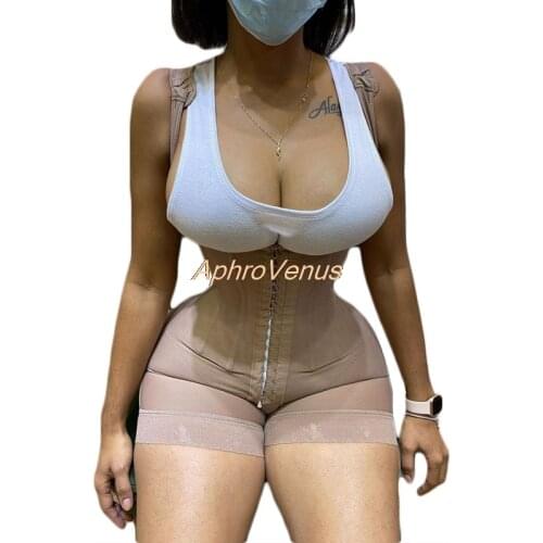 Fajas Reductoras Latex Body Shaper Levanta Cola Post Parto Surgery Girdle Slimming Underbust Corset Butt Lifter Waistrainer