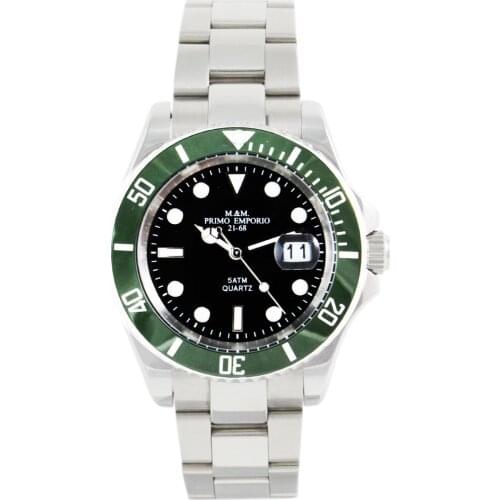 M & Ms first general store watch SUB with green bezel ceramic 1101/V