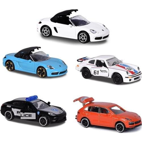 1/64 Majorette Simulation Alloy Car Porsche 718 Sports Car 934GTR Police Car Luxury Car Toy
