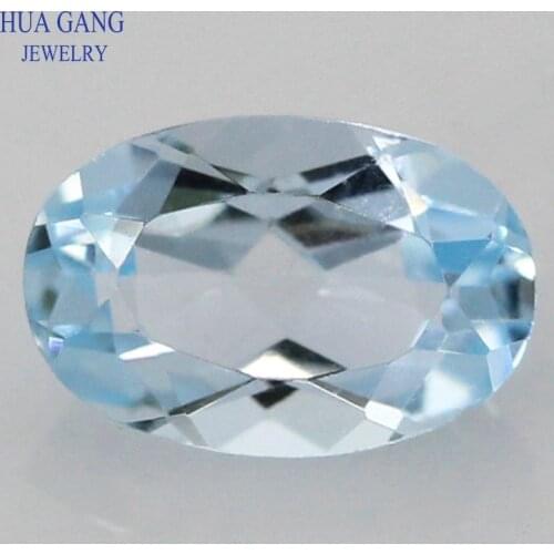 Sky Blue Topaz Natural Loose Gemstone Oval Shape Facetted Cut Size 3*4~10*14mm For DIY Jewelry