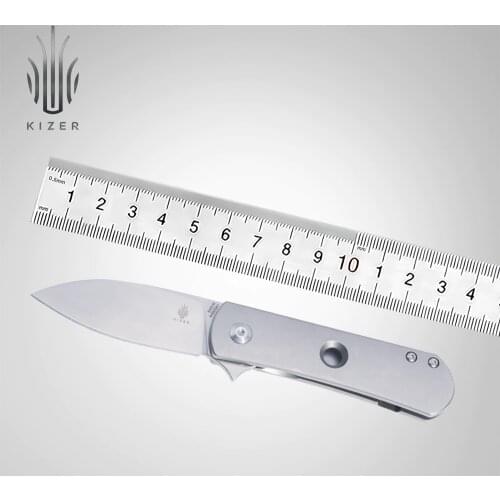 Kizer Survival Knife KI3525A1 Yorkie EDC Mini Knife Folding Blade Knife with Titanium Handle Knife Hunting