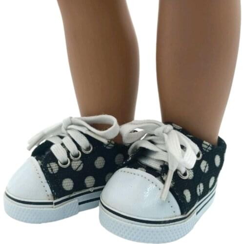 Black color PU leather shoes for 18 inch girl dolls also fits for 43 cm baby doll children girl new year gift